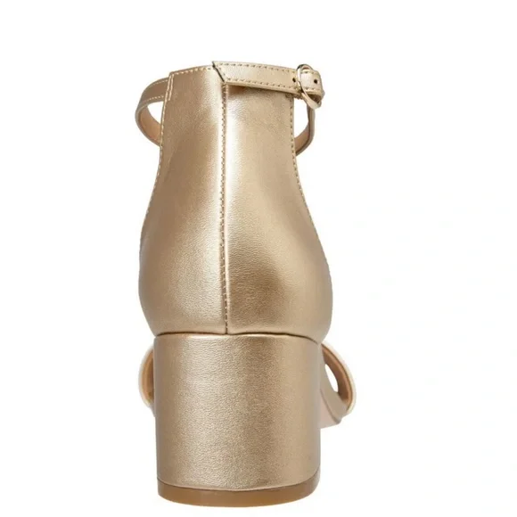 COMFORTVIEW The Orly Sandal Gold Strappy Sandals Low Heel- Size 10W - Picture 2 of 11